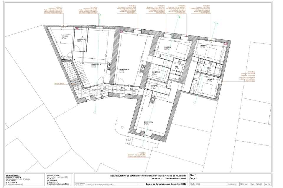 Projet nouvelle cantine Lauzerte Projet appartements