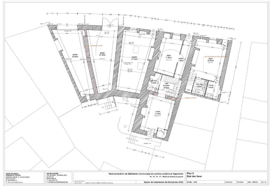 projet nouvelle cantine Lauzerte 1 état des lieux 1 - Plan