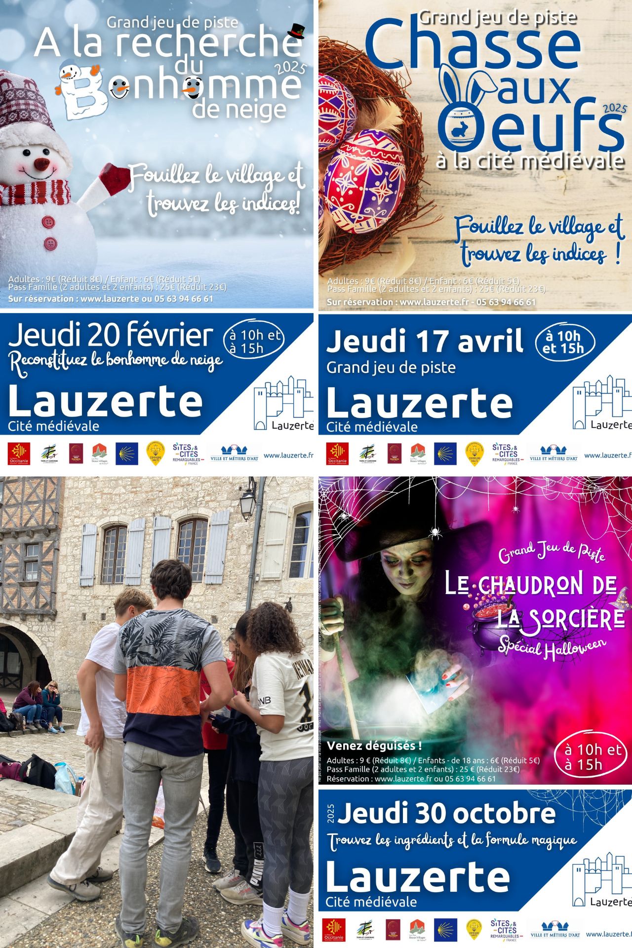 Jeu de piste chasse au trésor cluedo enquête cité médiévale de Lauzerte