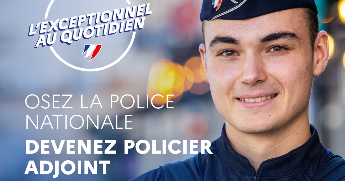 Affiche devenez policier adjoint