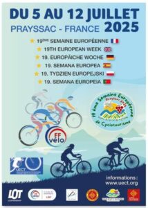 Affiche Semaine Européenne 2025 du Cyclotourisme Prayssac Lauzerte