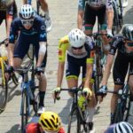 Cyclistes du Tour de France à Lauzerte