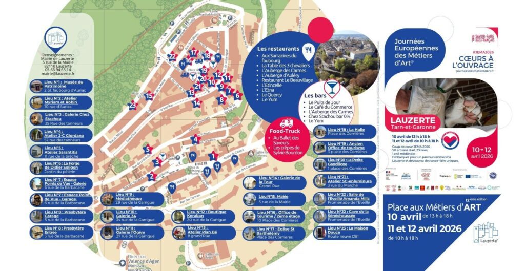 Programme JEMA 2026 Lauzerte Les Lieux