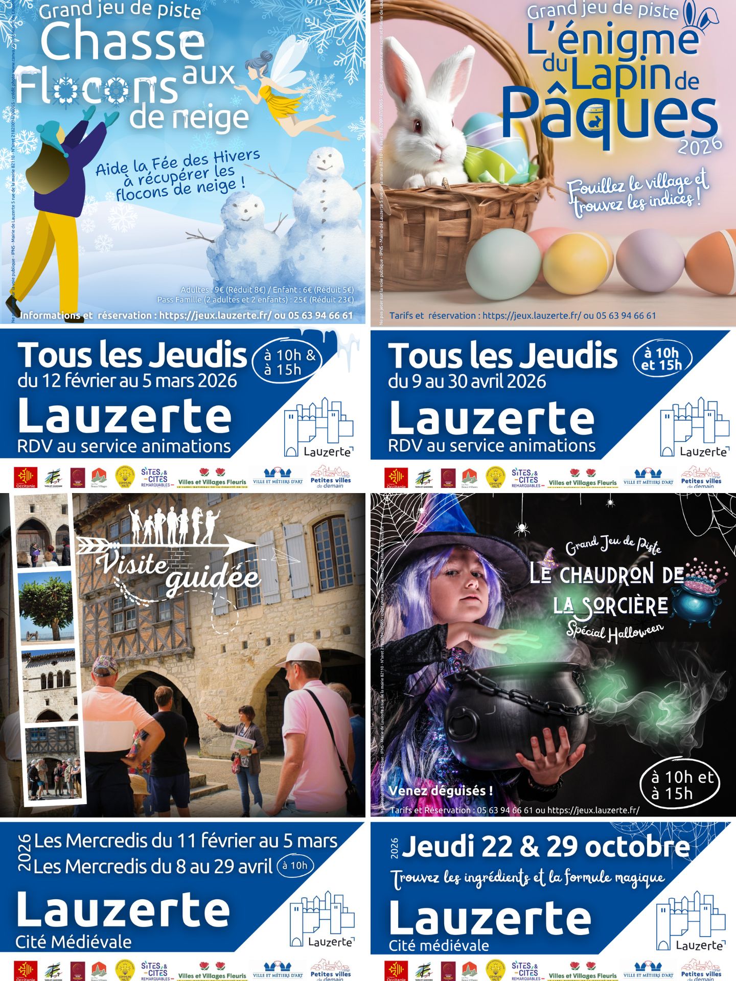 jeux de piste et visites guidées vacances scolaires Lauzerte