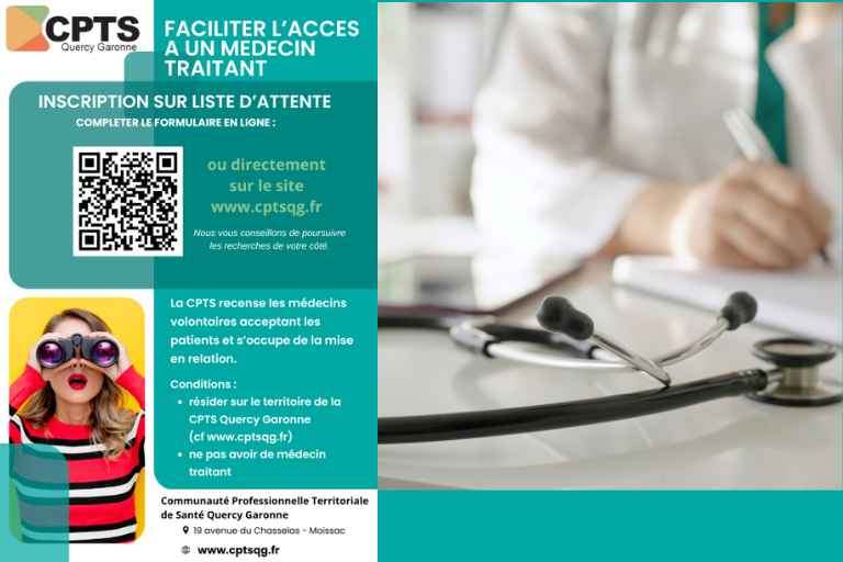 Liste d'attente médecin traitant CPTS Quercy Garonne