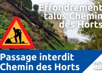 Interdiction passage chemin des Horts Lauzerte