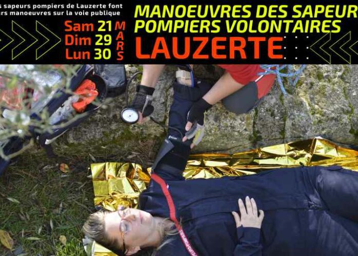 Annonce des manœuvres des dapeurs pompiers de Lauzerte