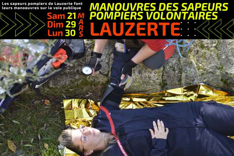 Annonce des manœuvres des dapeurs pompiers de Lauzerte