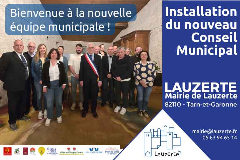 Installation du nouveau conseil municipal de Lauzerte