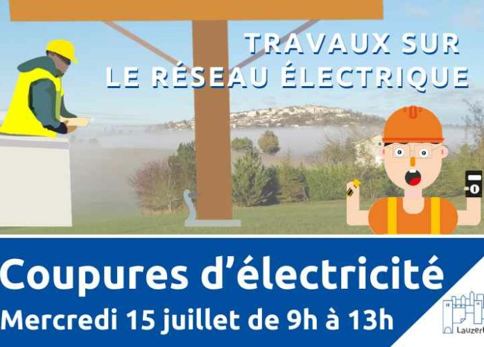 Coupure électrique 15 juillet Lauzerte