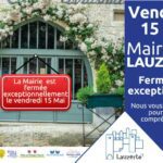 Fermeture exceptionnelle Mairie de Lauzerte 15 mai