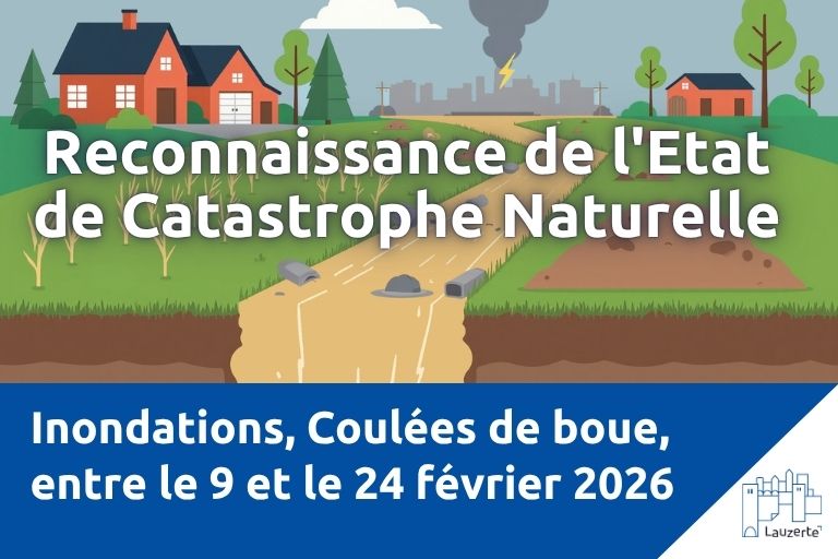 reconnaissance catastrophe naturelle février Lauzerte