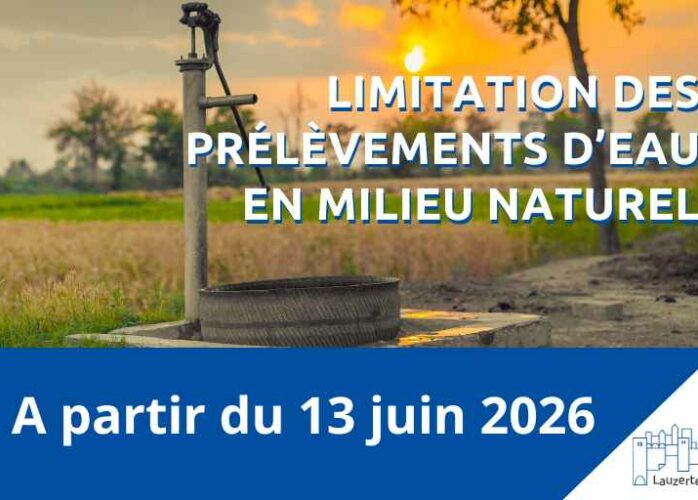 Limitation des prélèvements d'eau