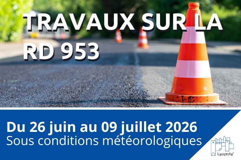 Travaux RD953 Lauzerte 29 juin