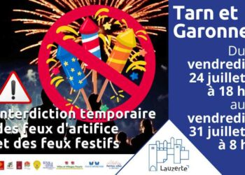 Interdiction temporaire feux d'artifice Lauzerte