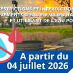 Interdiction et restriction usage de l'eau Lauzerte CRISE