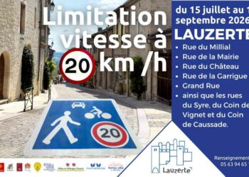Lauzerte passe à 20 km/h