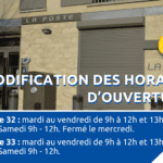 modification horaires la poste