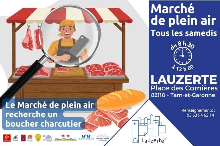 Recherche Boucher charcutier Marché de Lauzerte