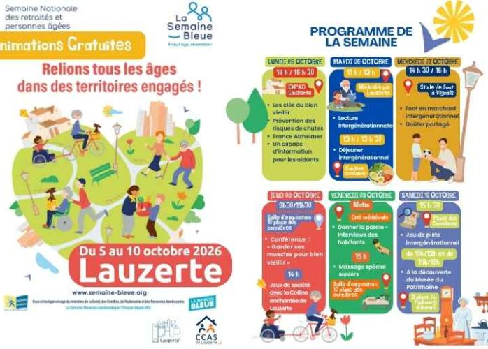 Programme semaine bleue Lauzerte