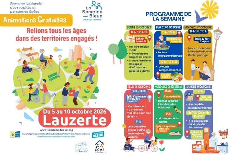 Programme semaine bleue Lauzerte