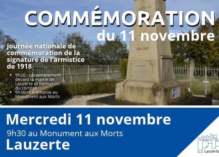 Commémoration du 11 novembre à Lauzerte