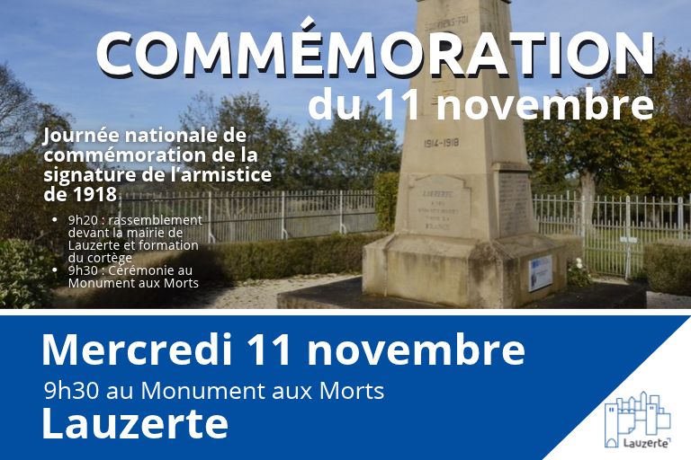 Commémoration du 11 novembre à Lauzerte