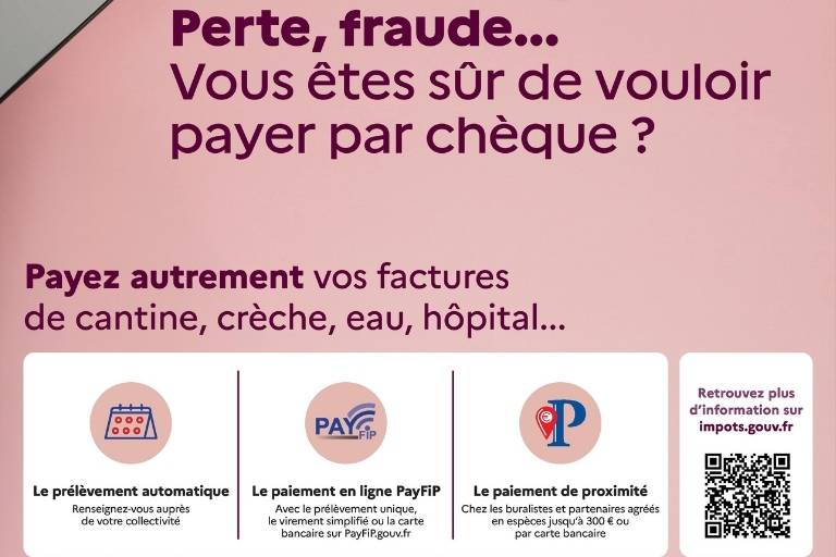 Suppression du chèque pour le paiement des factures publiques