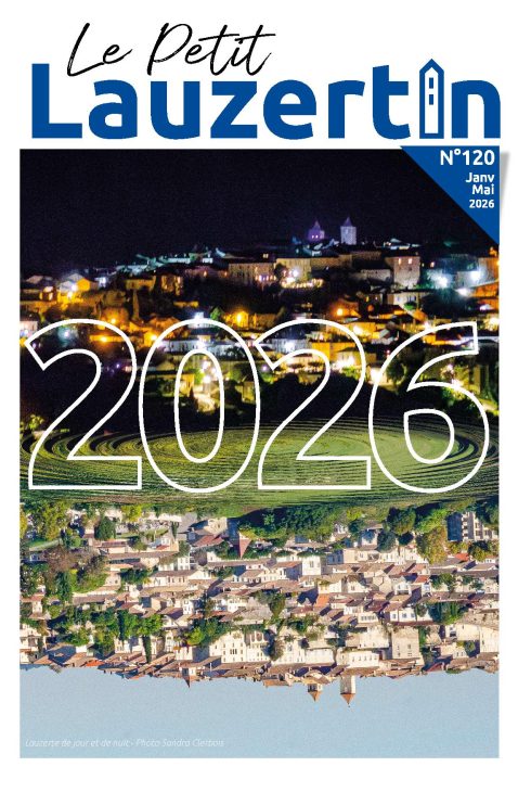 Page de couverture du journal communal de Lauzerte - Le Petit Lauzertin N° 120 - Janvier 2026