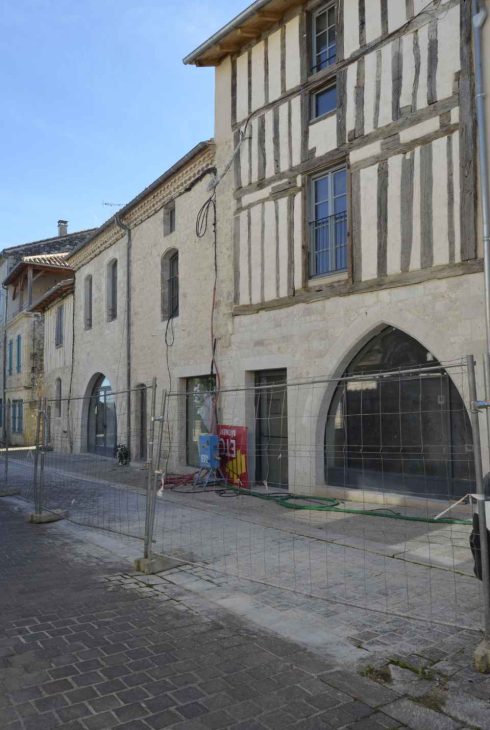 Les travaux pour la réalisation de la cantine scolaire rue du château.
